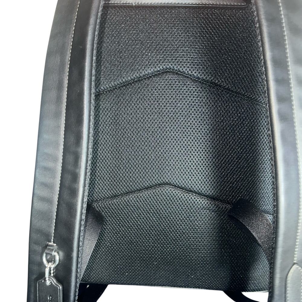 Coach West Backpack CO920 Black Chalk Signature Canvas Leather - Picture 5 of 16